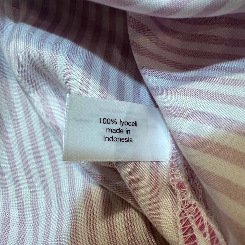 NWT Lane Bryant No-Peek Striped Tunic Shirt Purple White 26 Lyocell Belted - Picture 8 of 9
